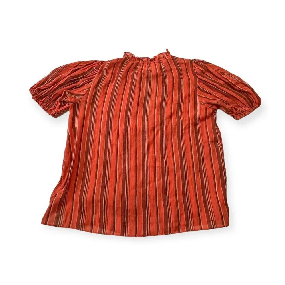 Ulla Johnson Oona Blouse, puff sleeves, Size 2